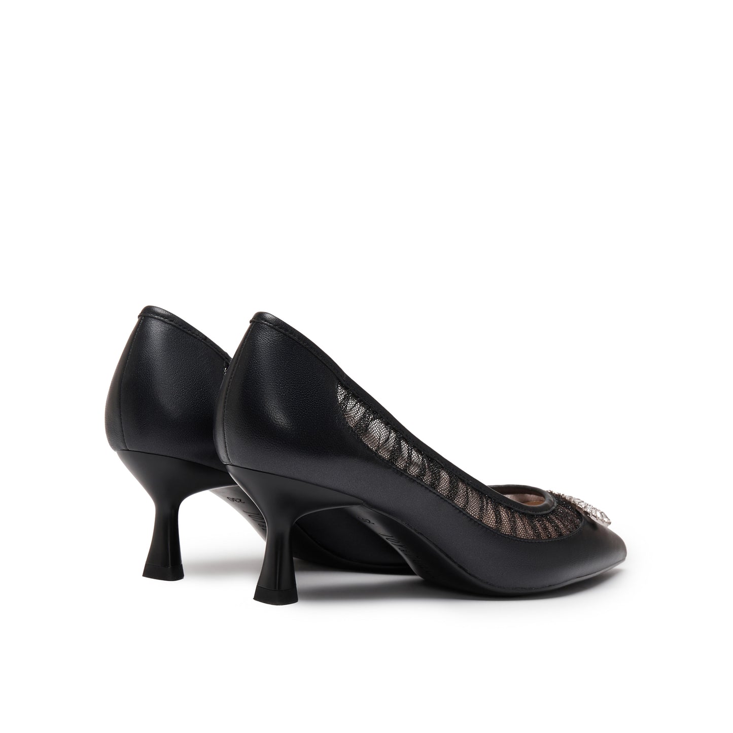 Kid Leather and Gauze Pumps