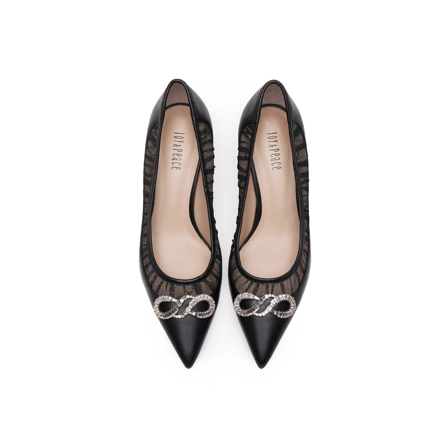 Kid Leather and Gauze Pumps