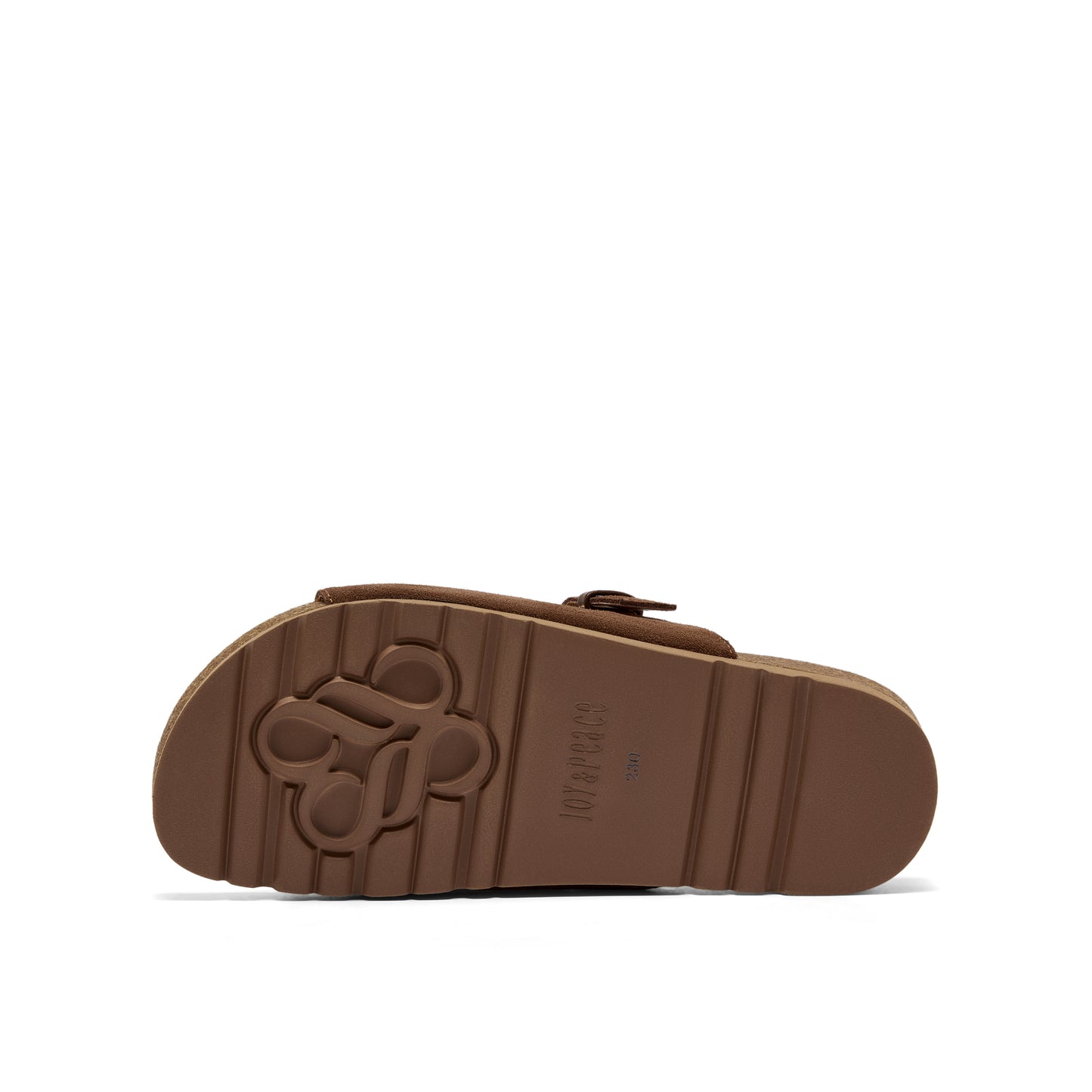 Embellished Buckle Calf Split Slippers