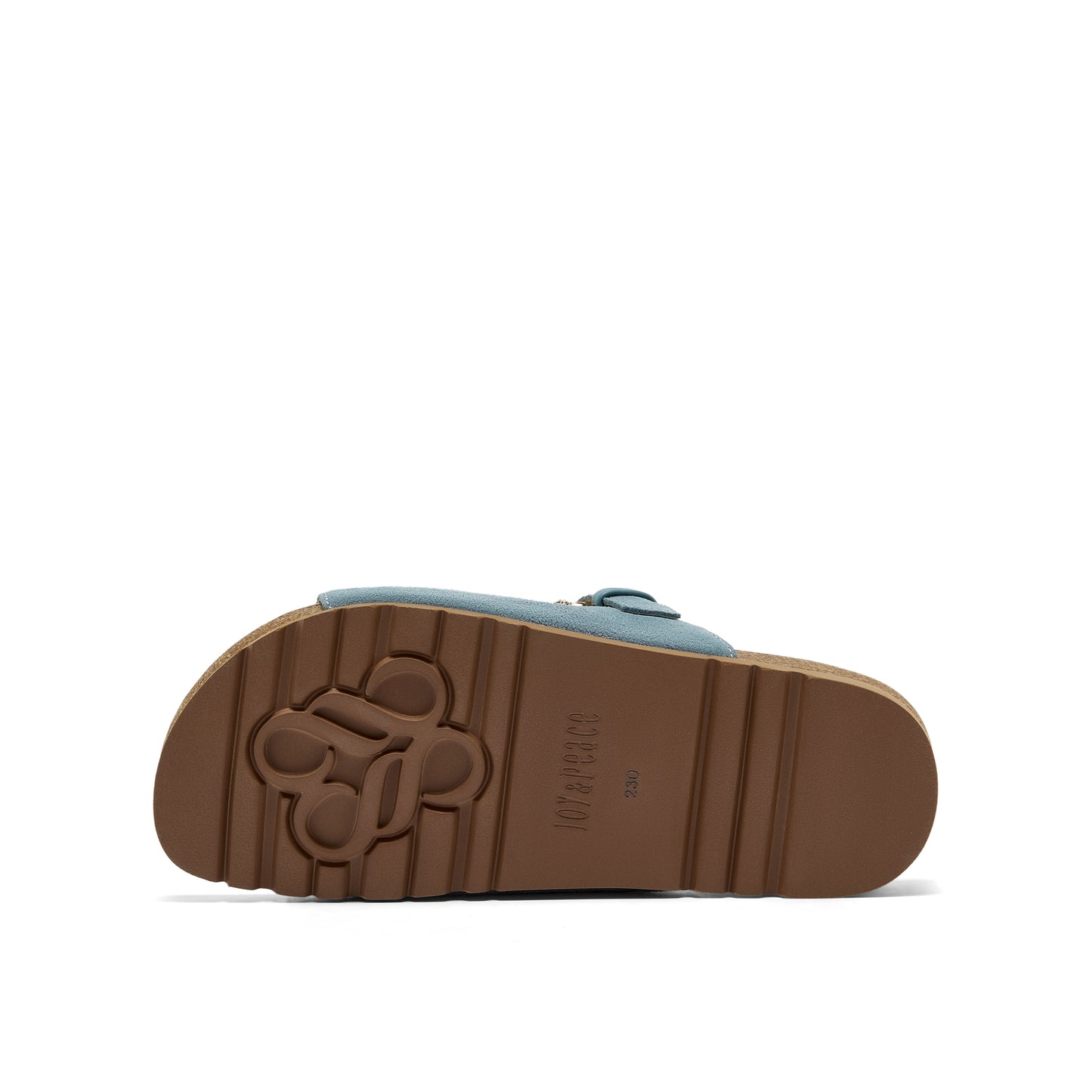 Embellished Buckle Calf Split Slippers