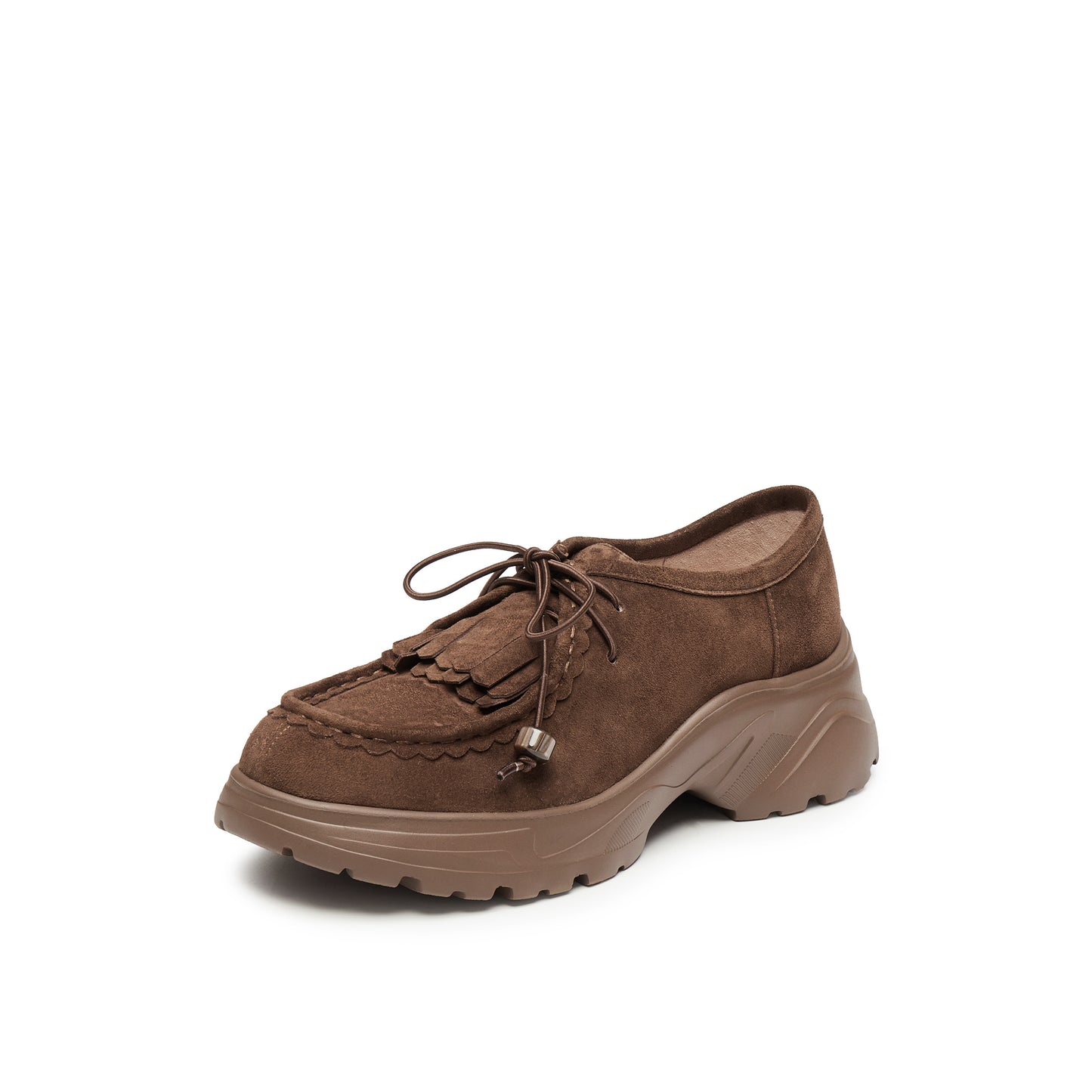 Chunky Loafer with Layered Fringe
