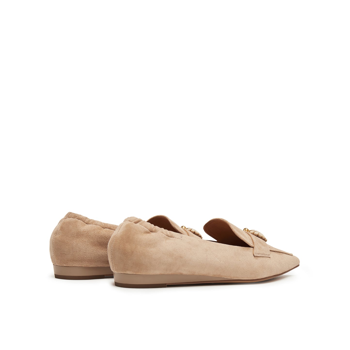 Kid Suede Pointed Toe Loafer