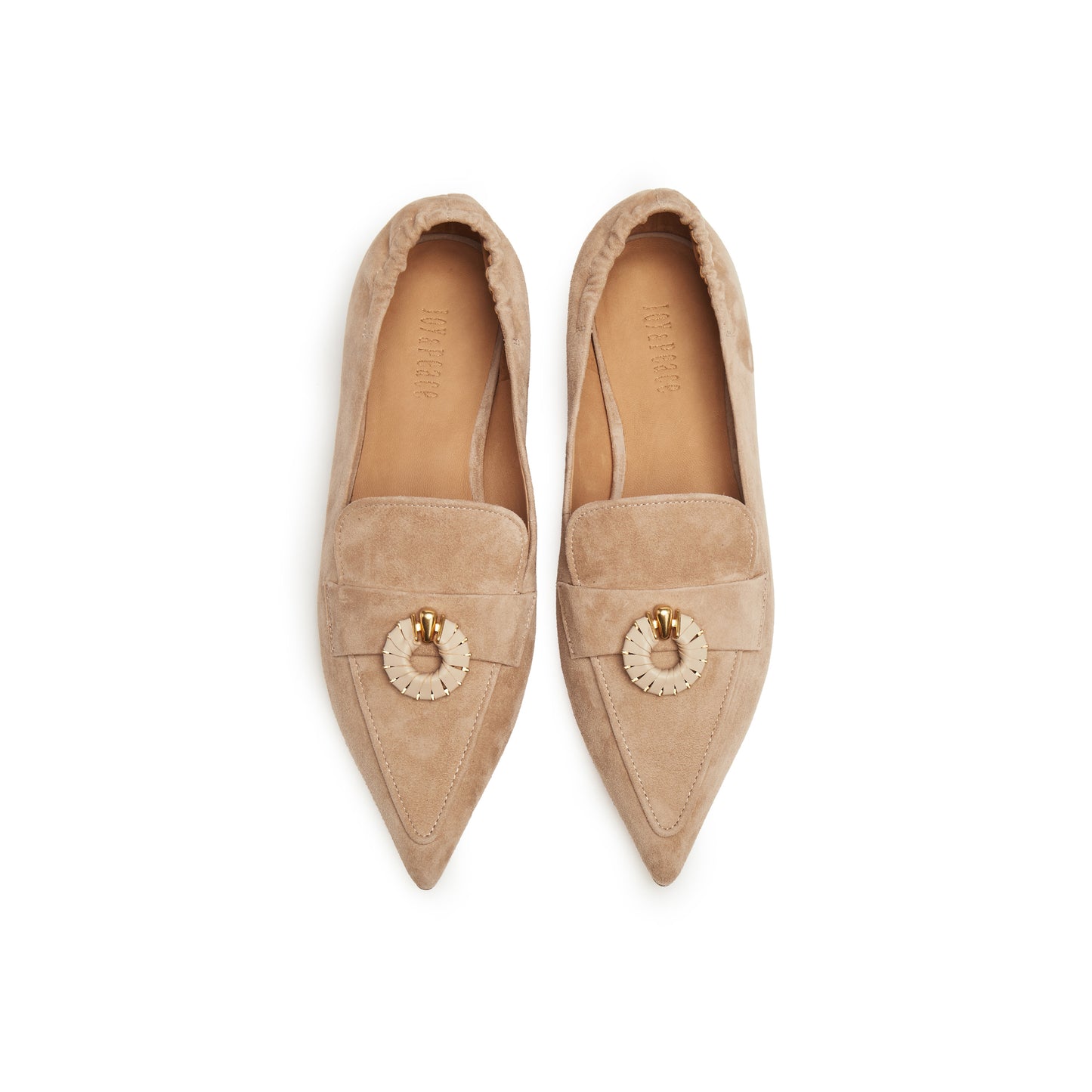 Kid Suede Pointed Toe Loafer