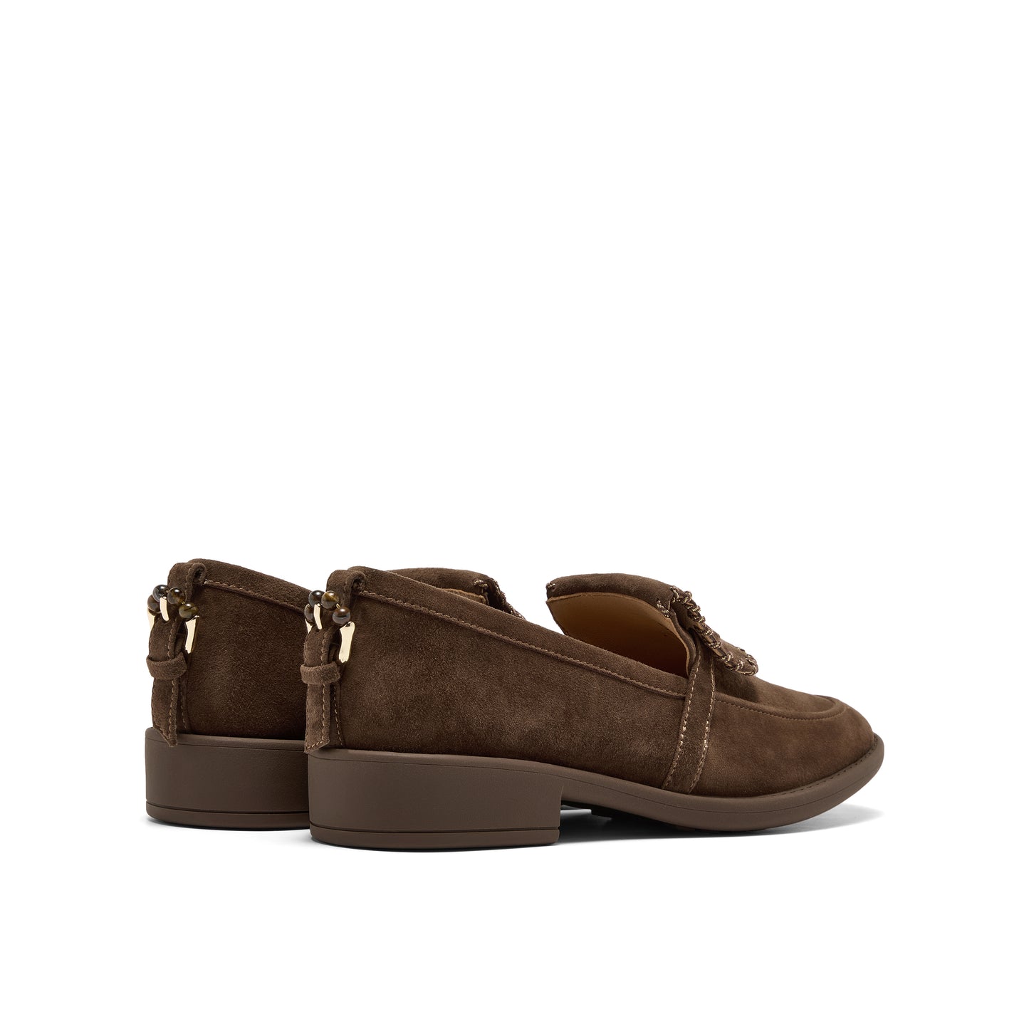 Lapel Kid Suede Loafer