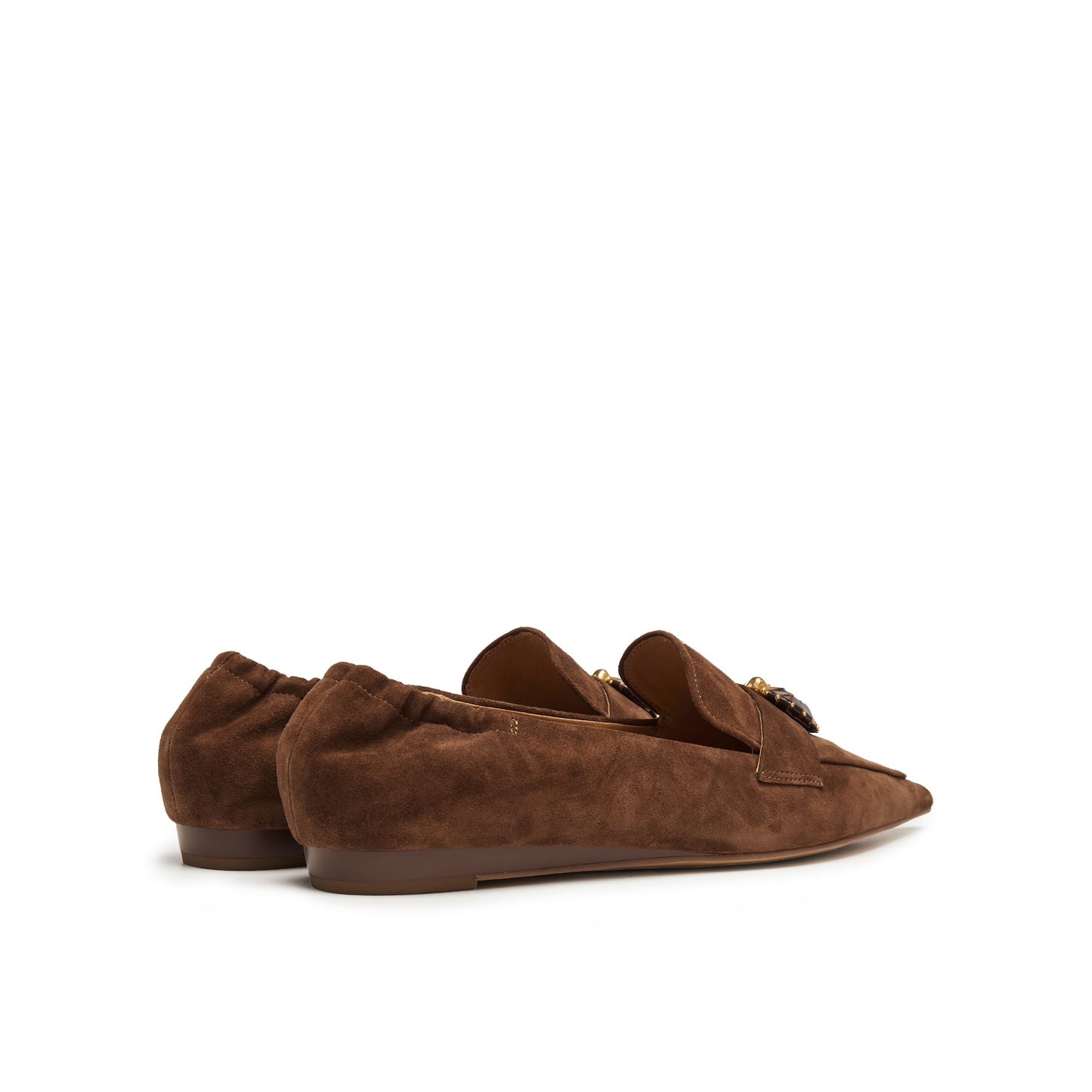 Kid Suede Pointed Toe Loafer