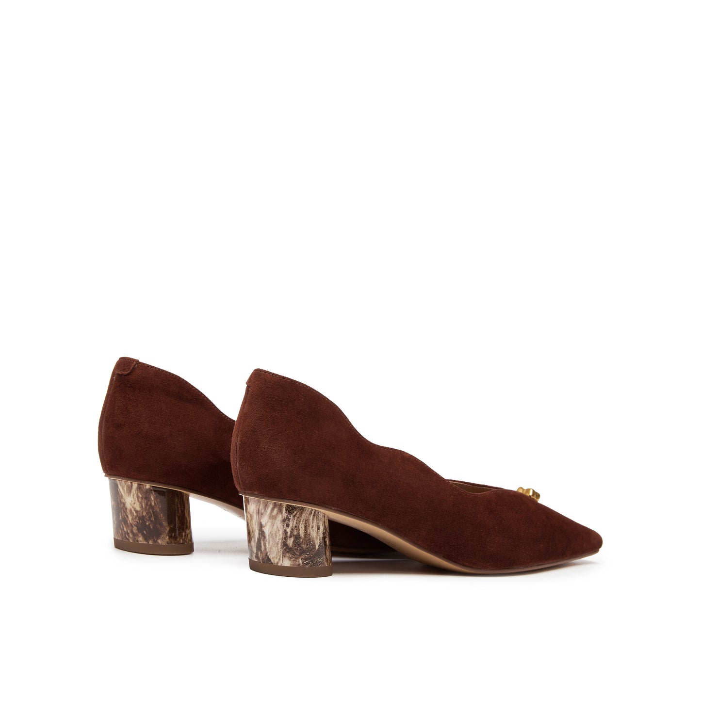 V Cut Mid-heel Pump