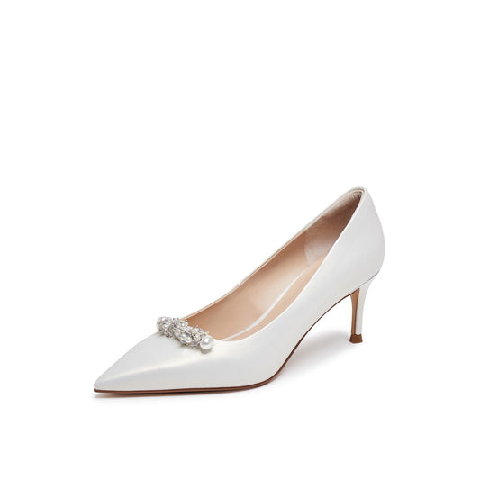 Imitation Pearl Sequin High-heel