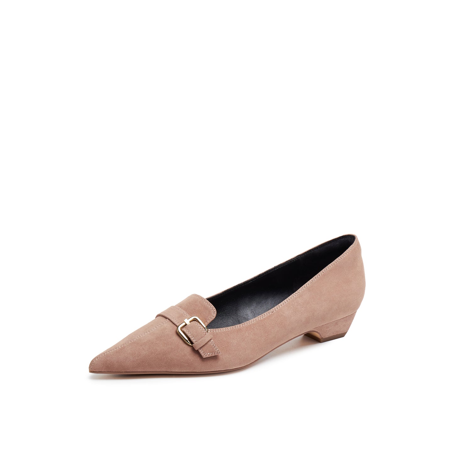Kid Suede Pointed Toe Pump