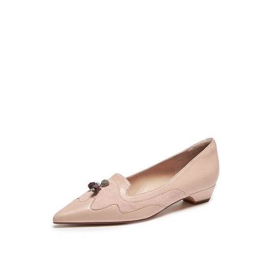 Kid / Suede Mid Heel Pumps