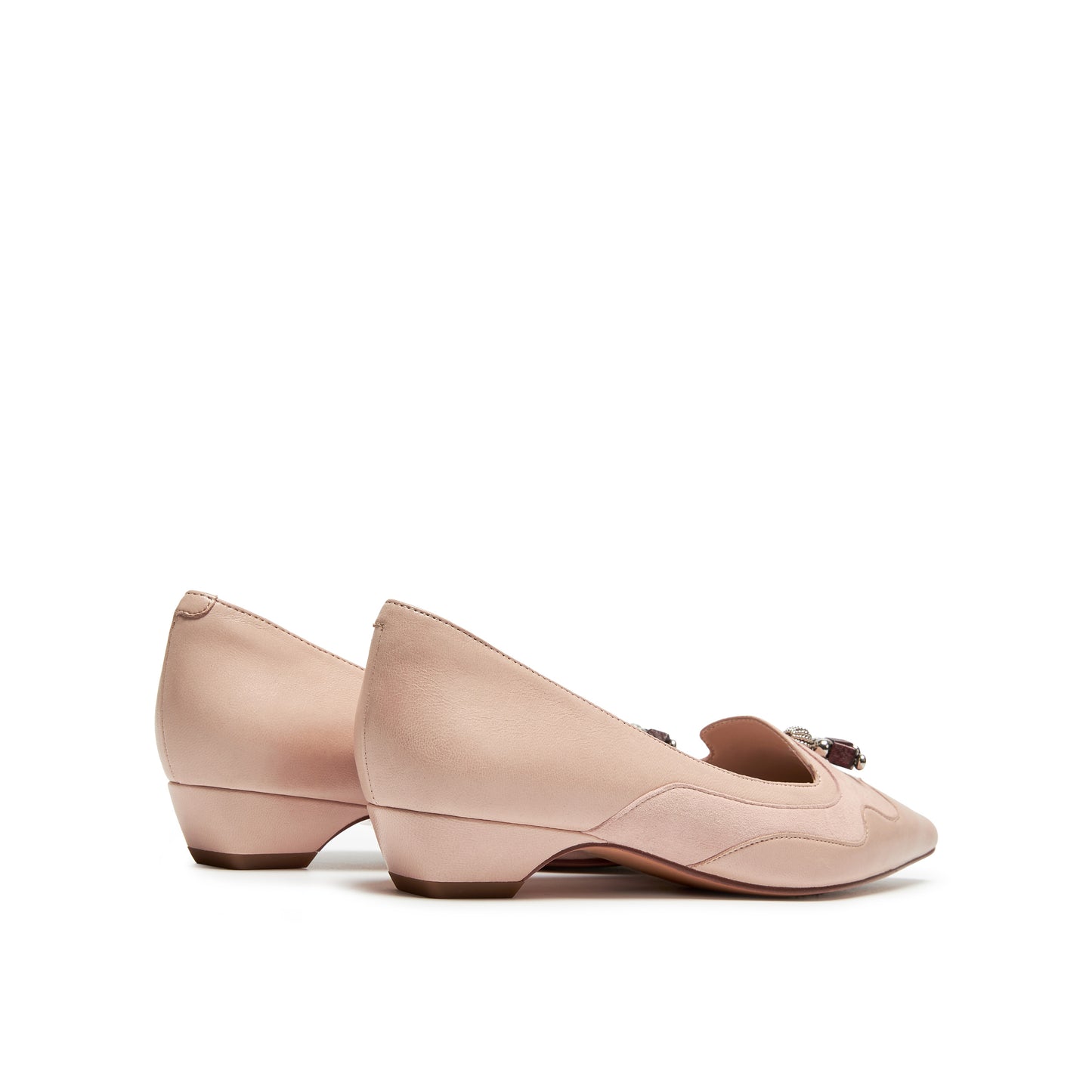 Kid / Suede Mid Heel Pumps