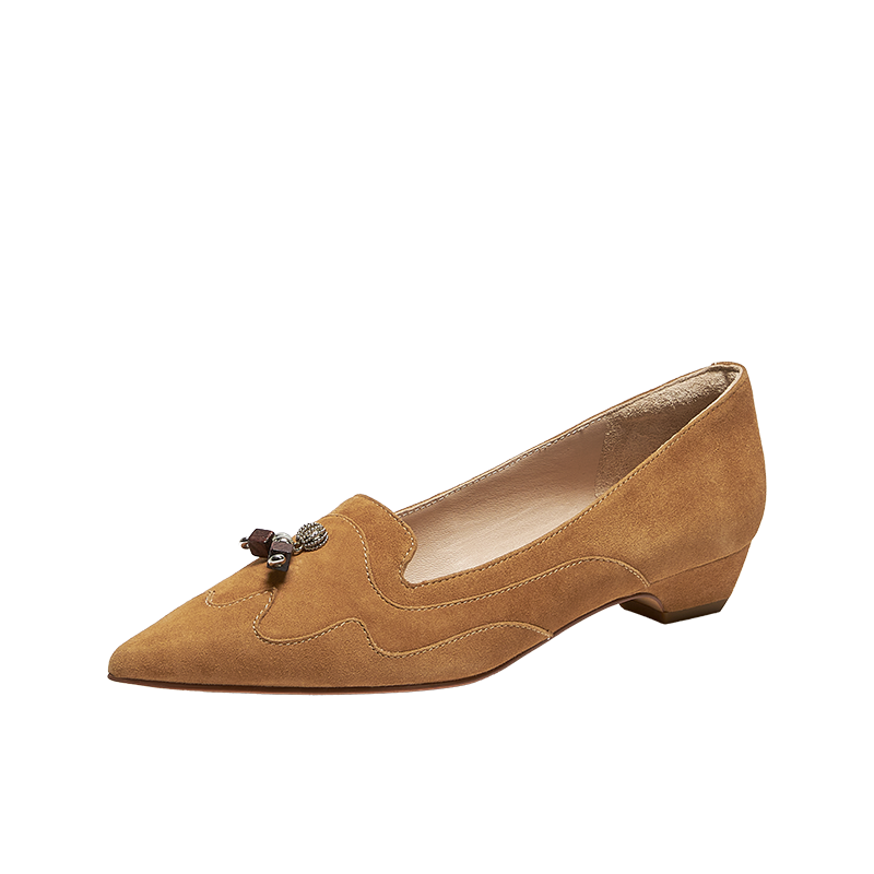 Kid / Suede Mid Heel Pumps