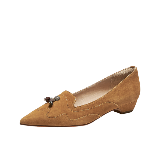 Kid / Suede Mid Heel Pumps