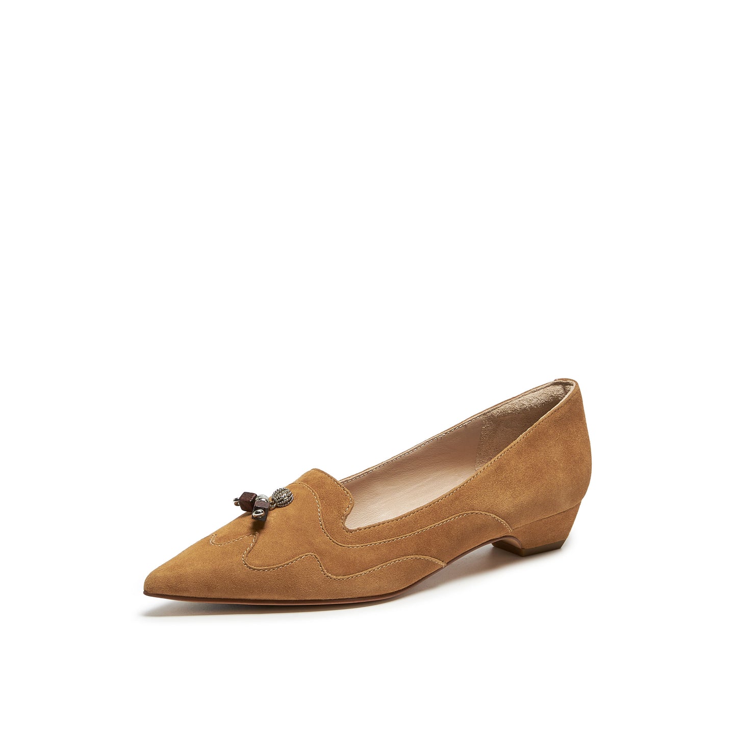 Kid / Suede Mid Heel Pumps