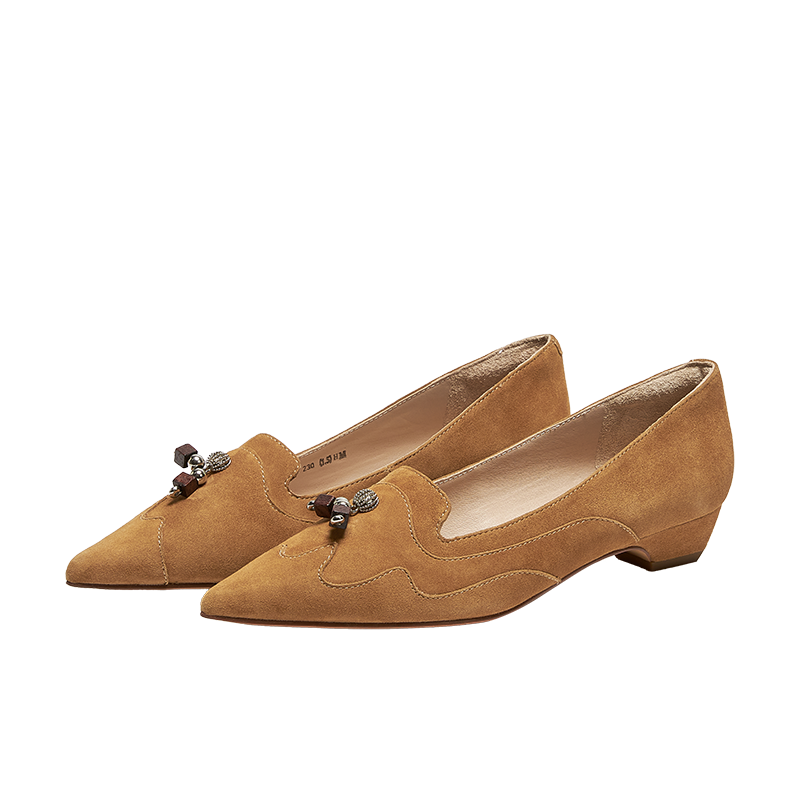 Kid / Suede Mid Heel Pumps