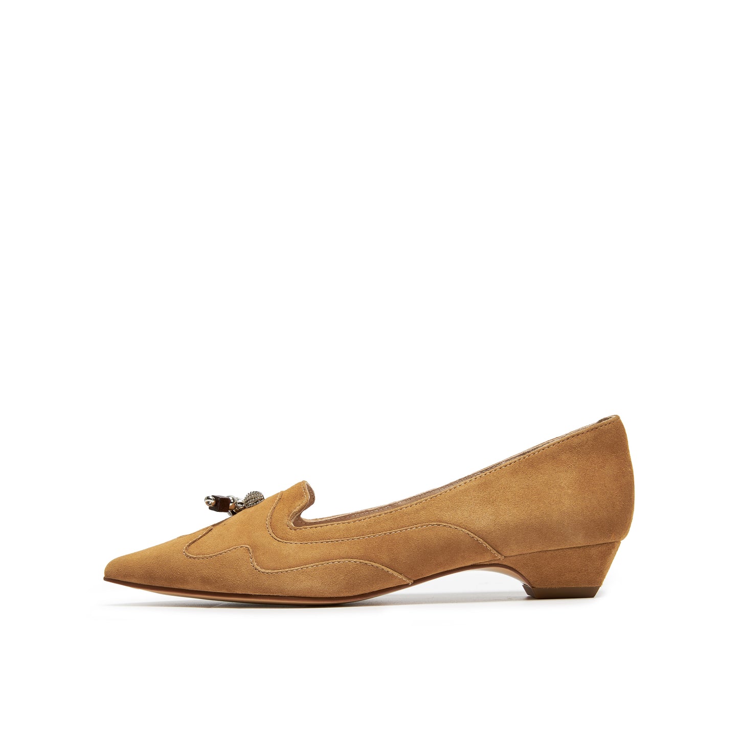 Kid / Suede Mid Heel Pumps