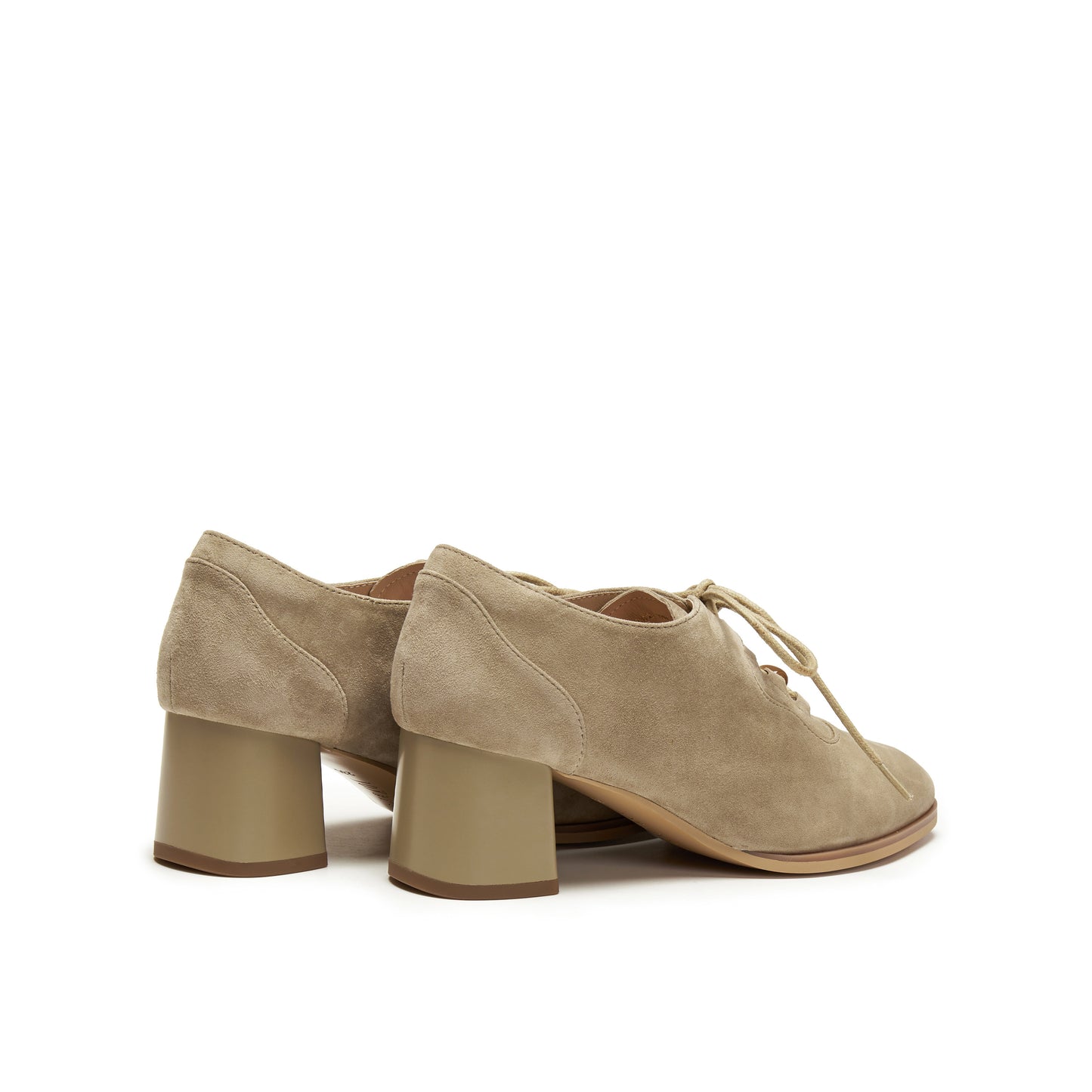 Soft Suede Block Heel Oxford Shoes