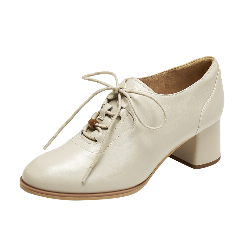Soft Suede Block Heel Oxford Shoes