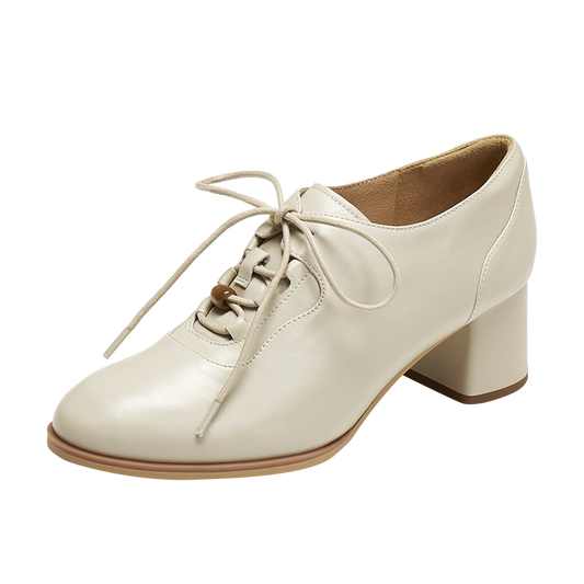 Soft Suede Block Heel Oxford Shoes