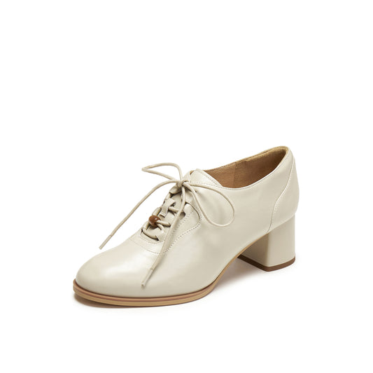 Soft Suede Block Heel Oxford Shoes