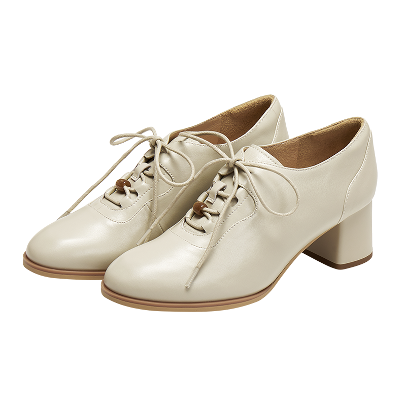 Soft Suede Block Heel Oxford Shoes