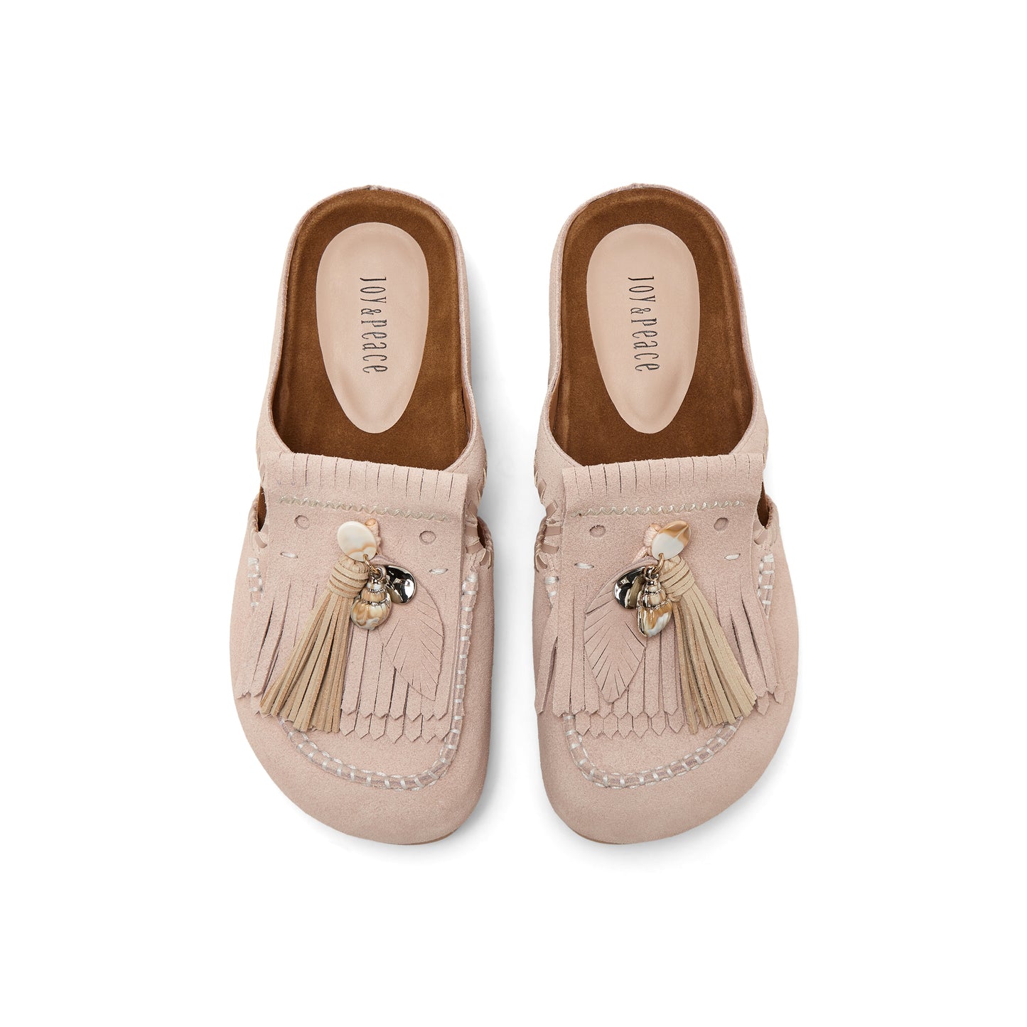 Wedged Mules with Tassels
