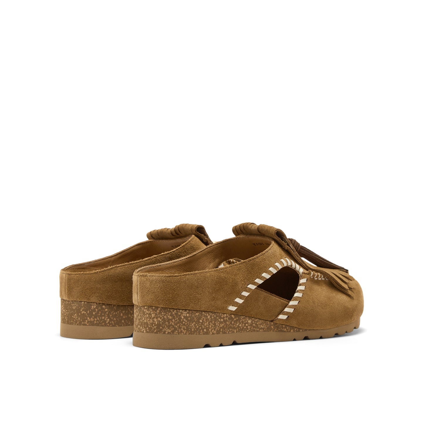 Wedged Mules with Tassels