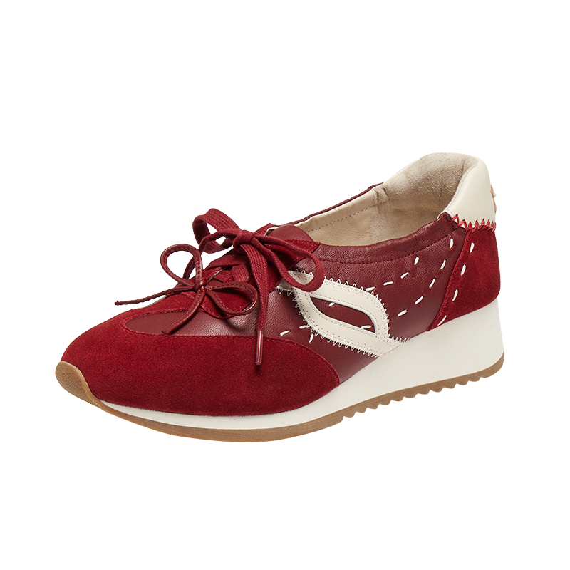 Multi-material Sneakers with Hand-stitched Horse Logo