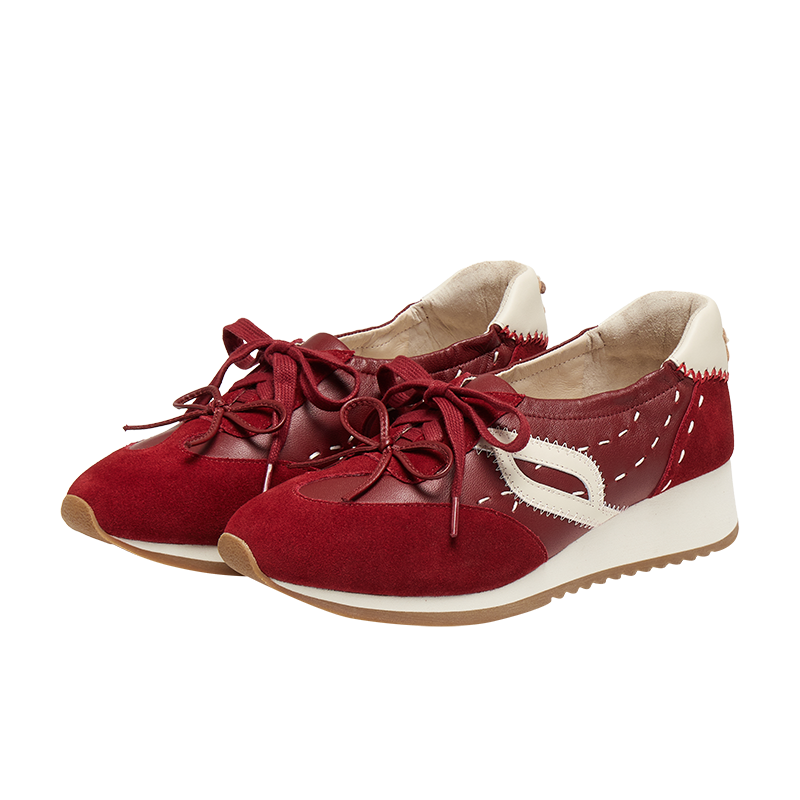 Multi-material Sneakers with Hand-stitched Horse Logo