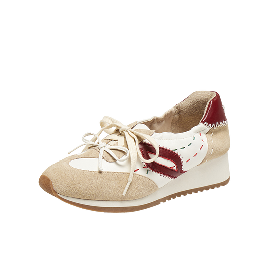 Multi-material Sneakers with Hand-stitched Horse Logo