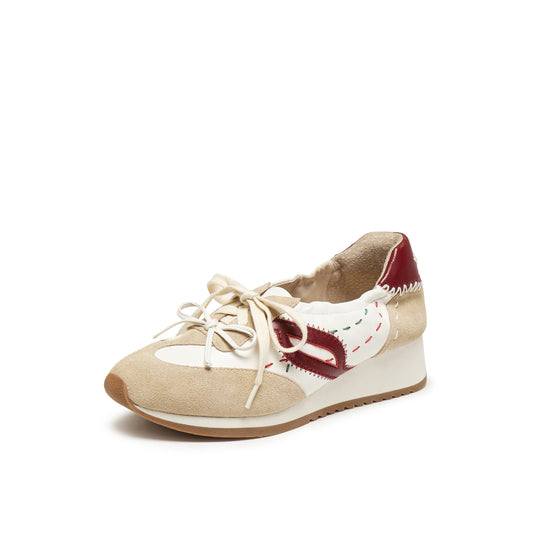 Multi-material Sneakers with Hand-stitched Horse Logo