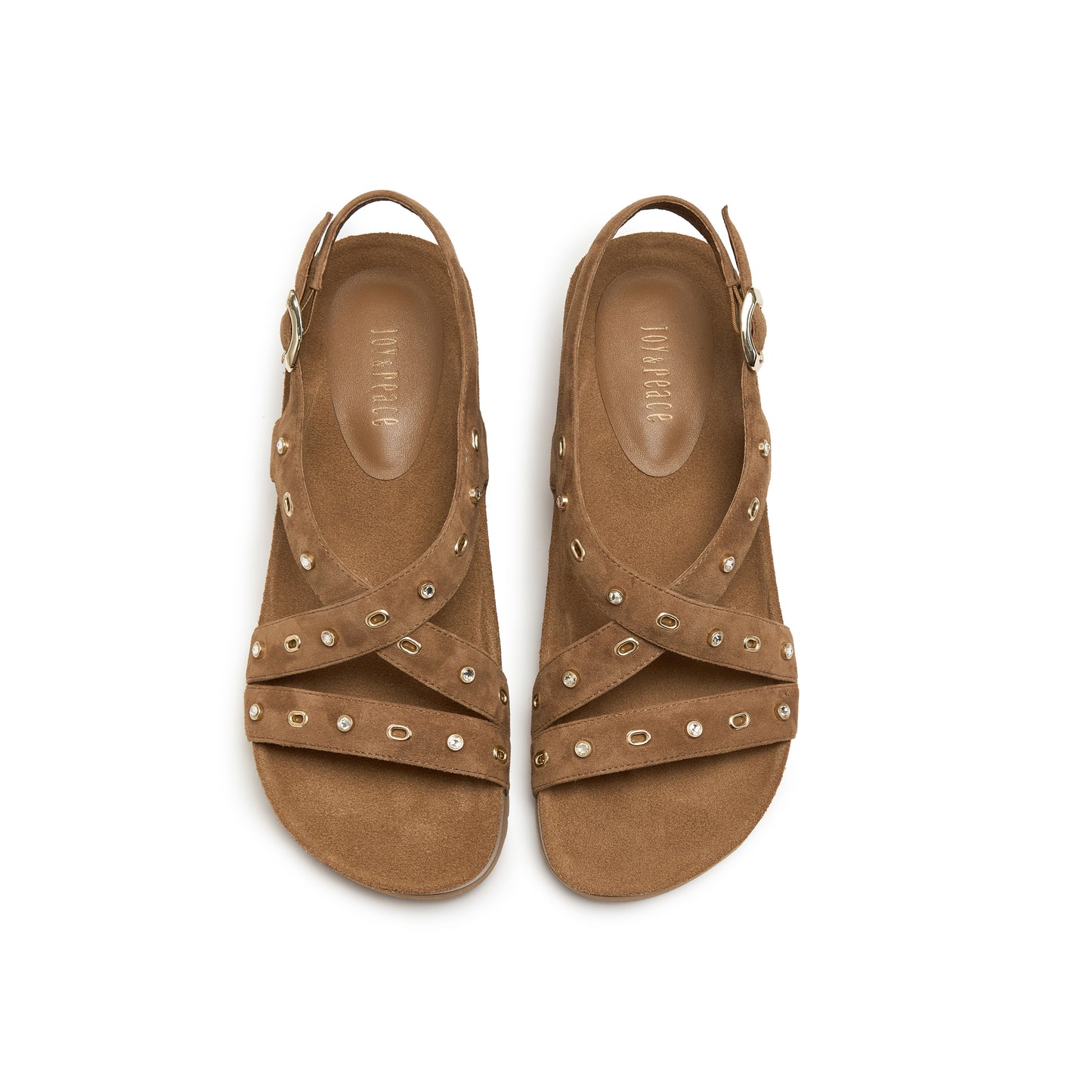Suede Studded Wedges