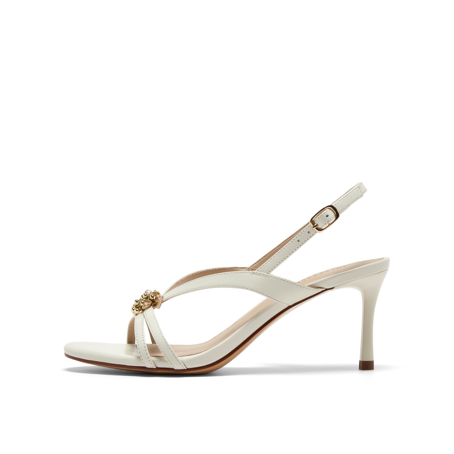 Beads Multi Straps Heel Sandals