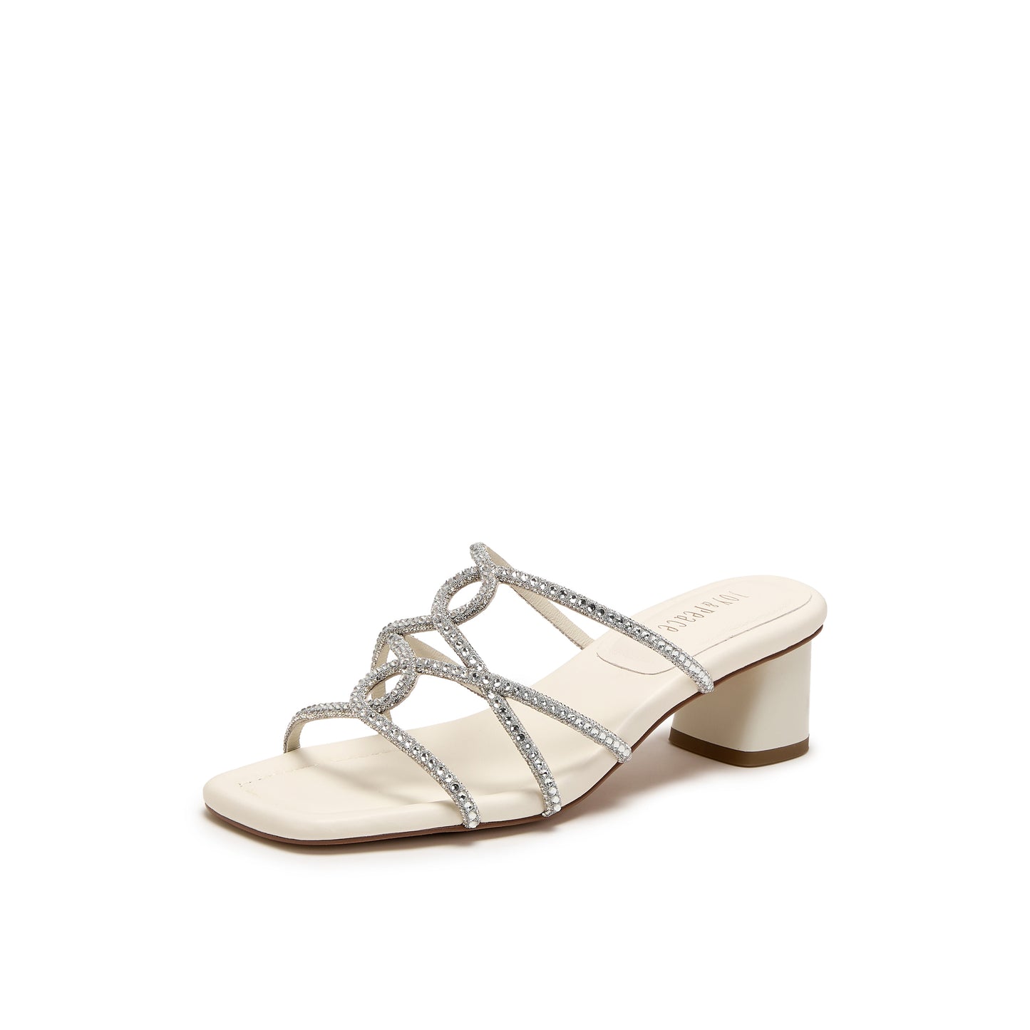 Embellished Strap Blocked-heel Sandals
