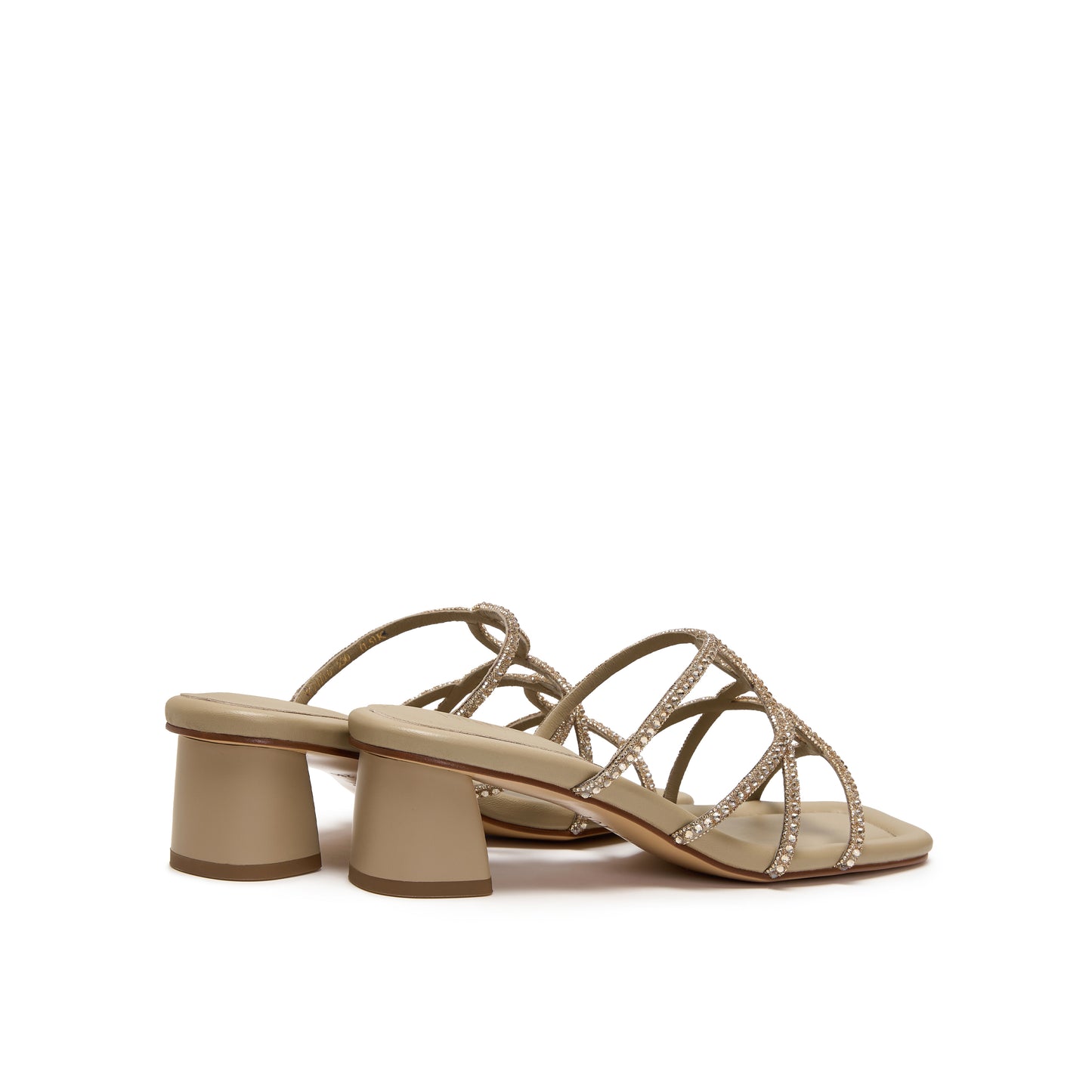 Embellished Strap Blocked-heel Sandals