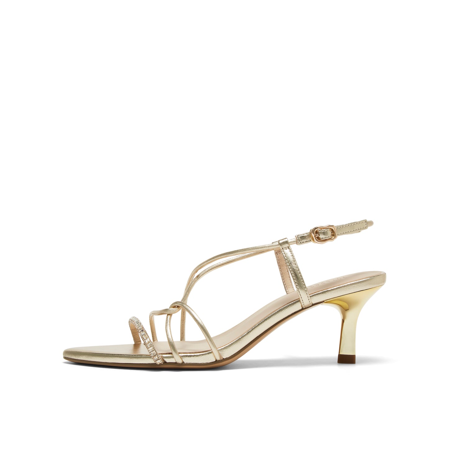 Embellished Straps Heel Sandals