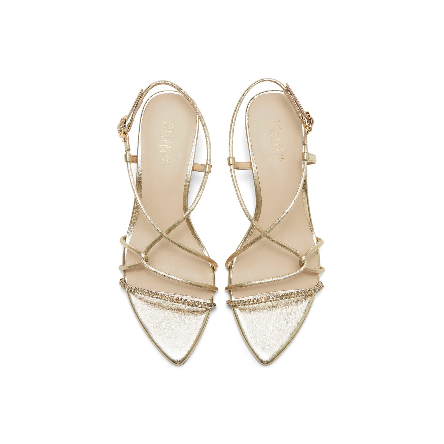 Embellished Straps Heel Sandals