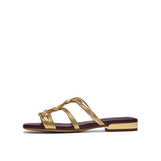 Beaded Woven Strap Flats