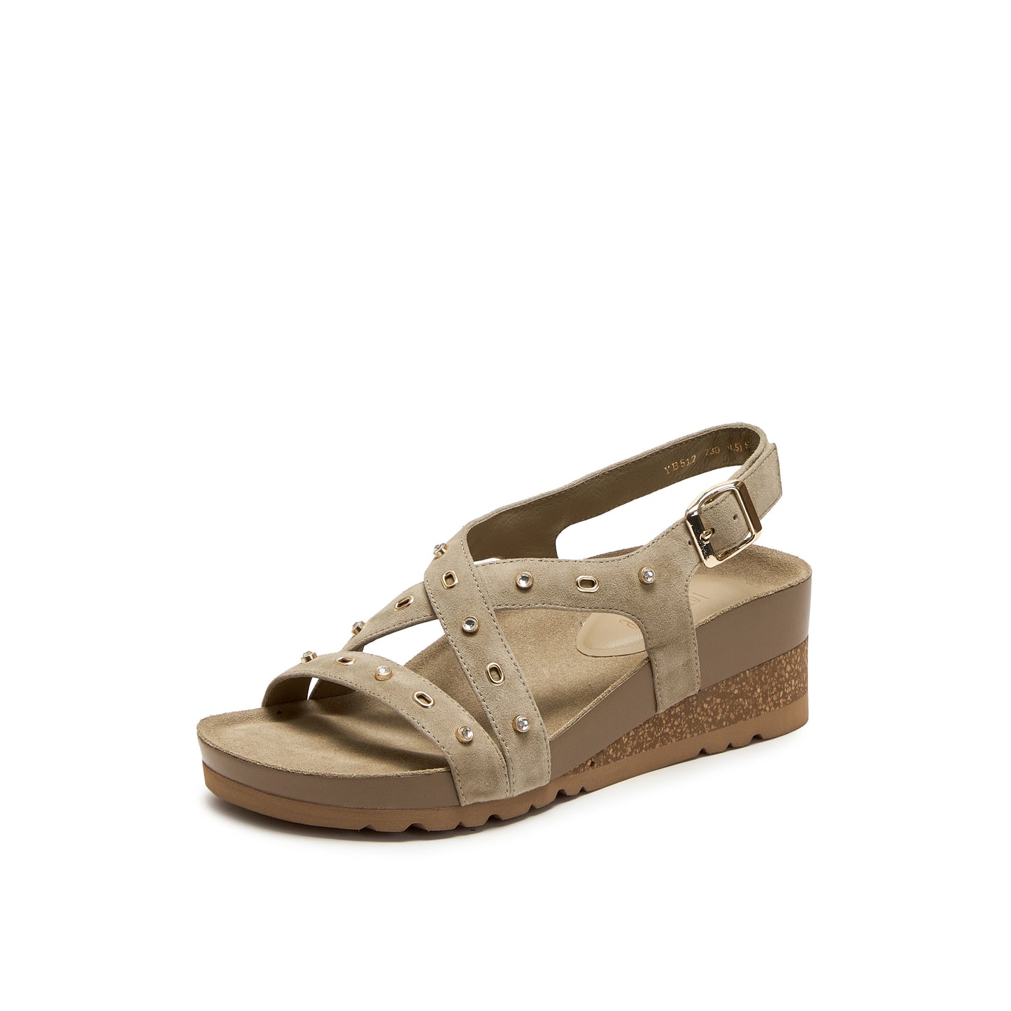 Suede Studded Wedges