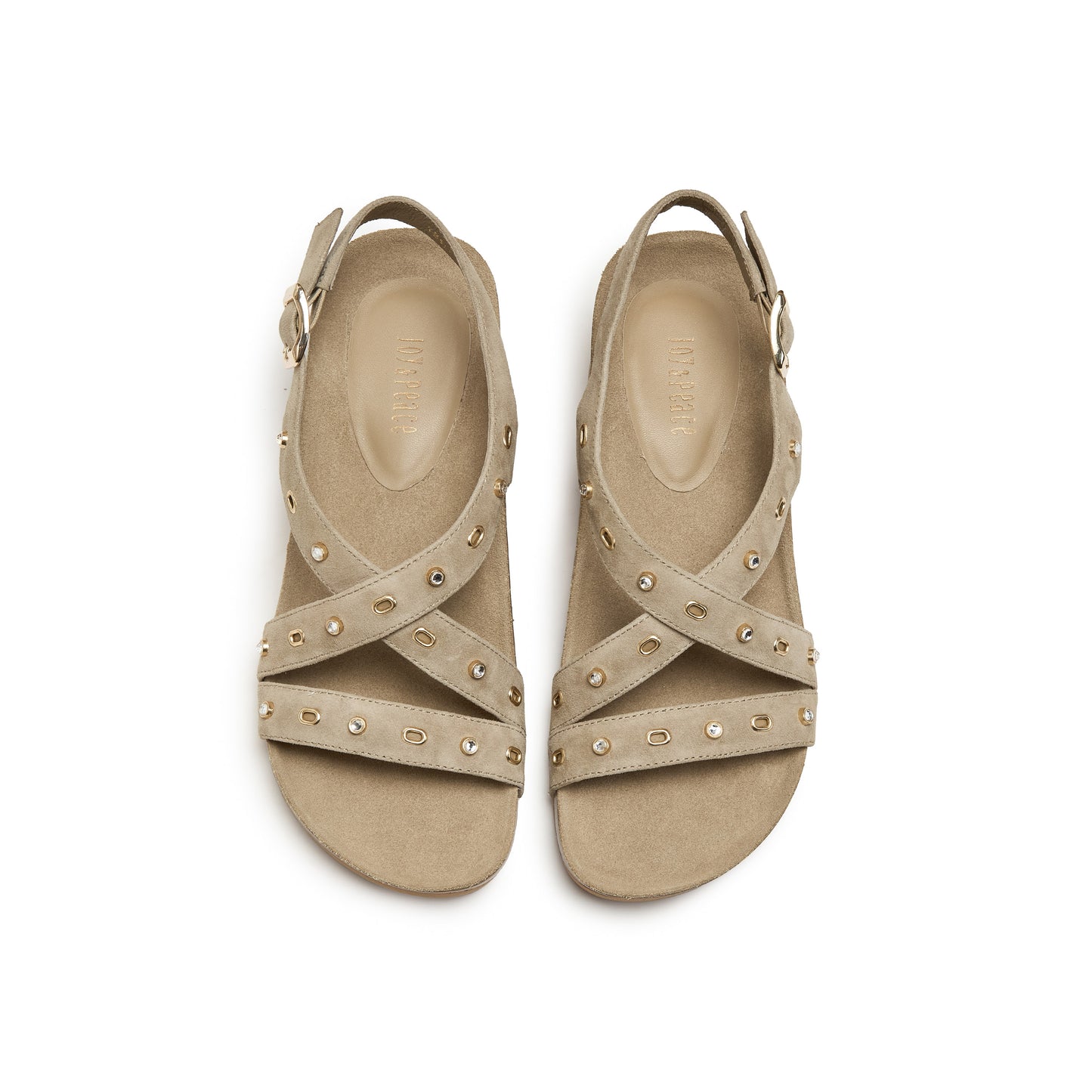 Suede Studded Wedges
