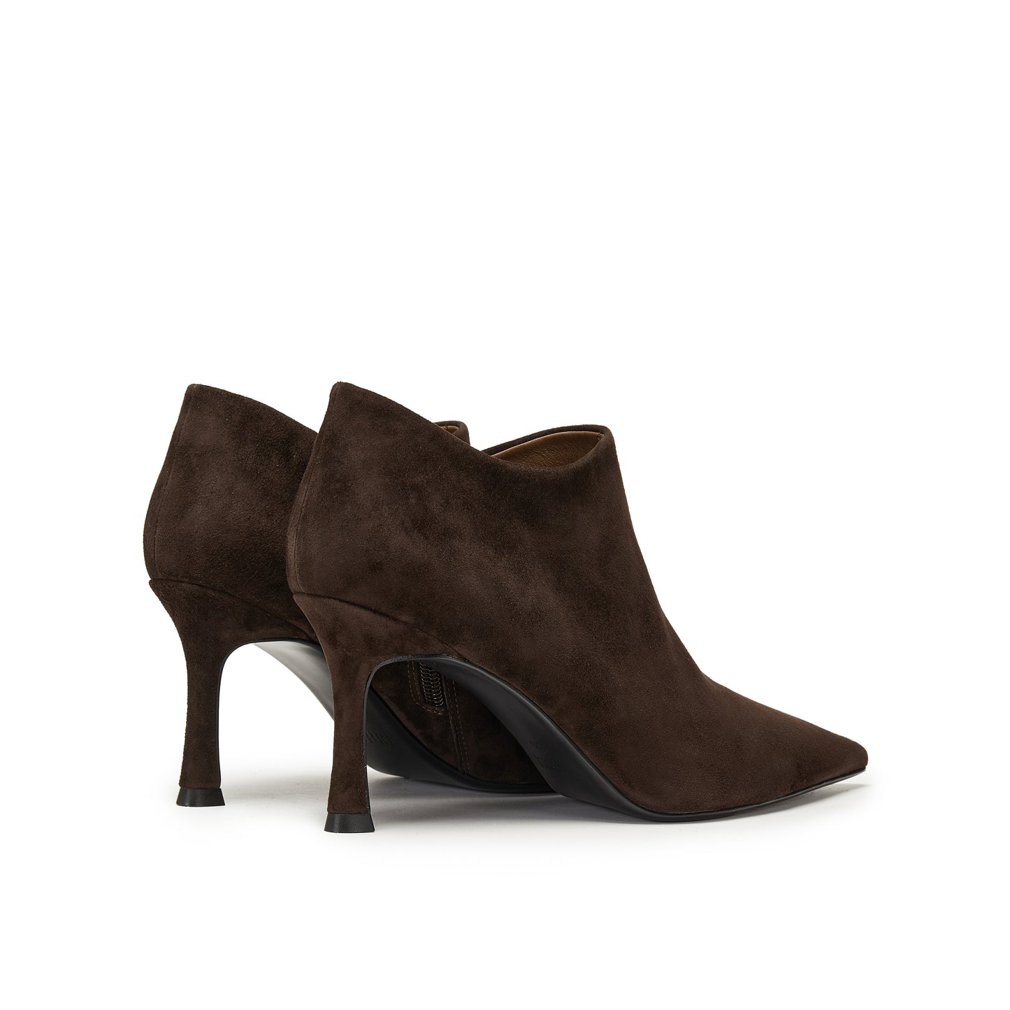 Kid Sude Pointed Toe Ankle Boots