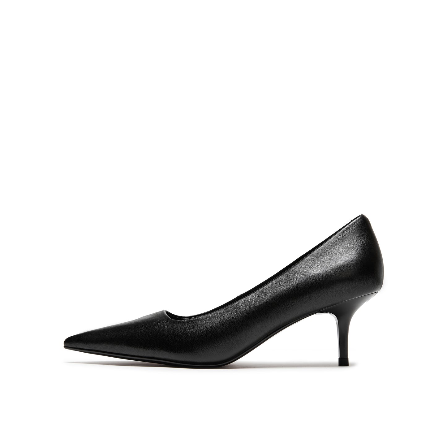 Pointy Toe Kid Leather Heels