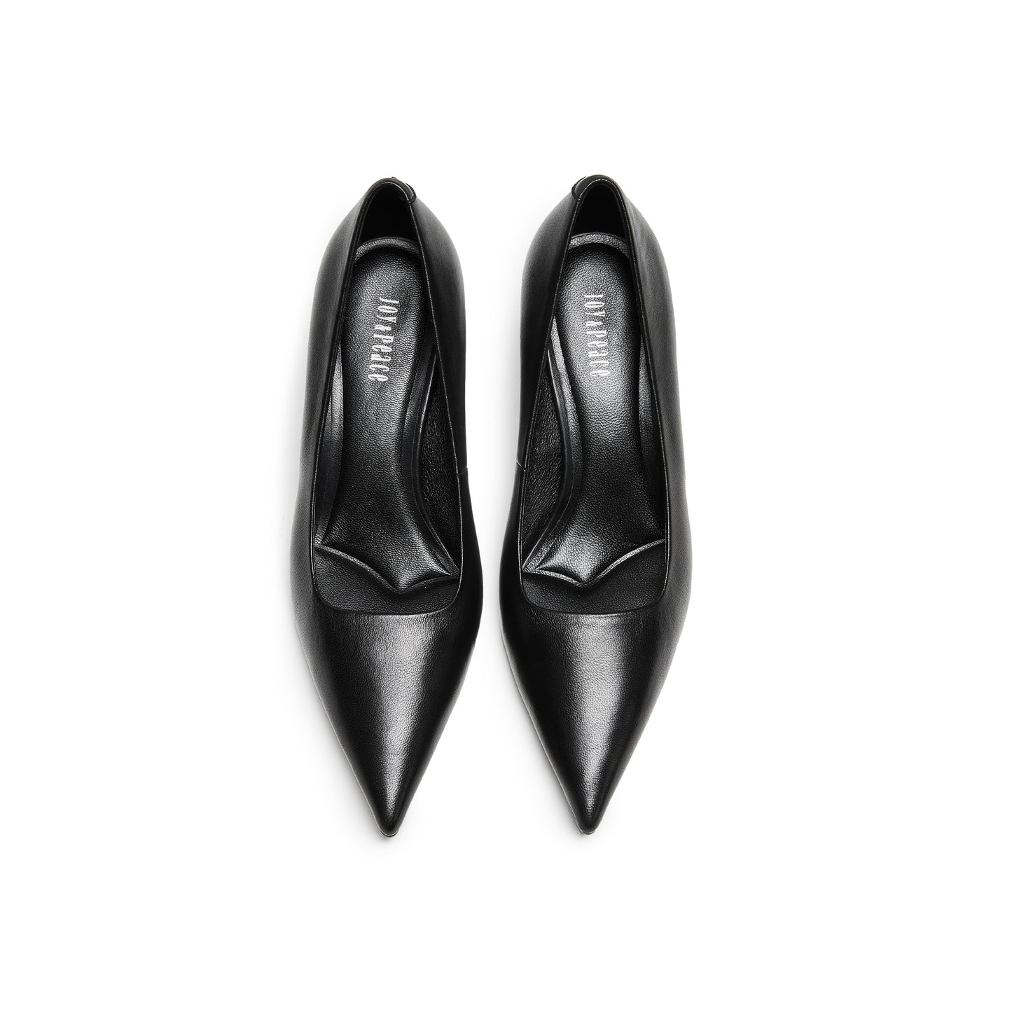 Pointy Toe Kid Leather Heels