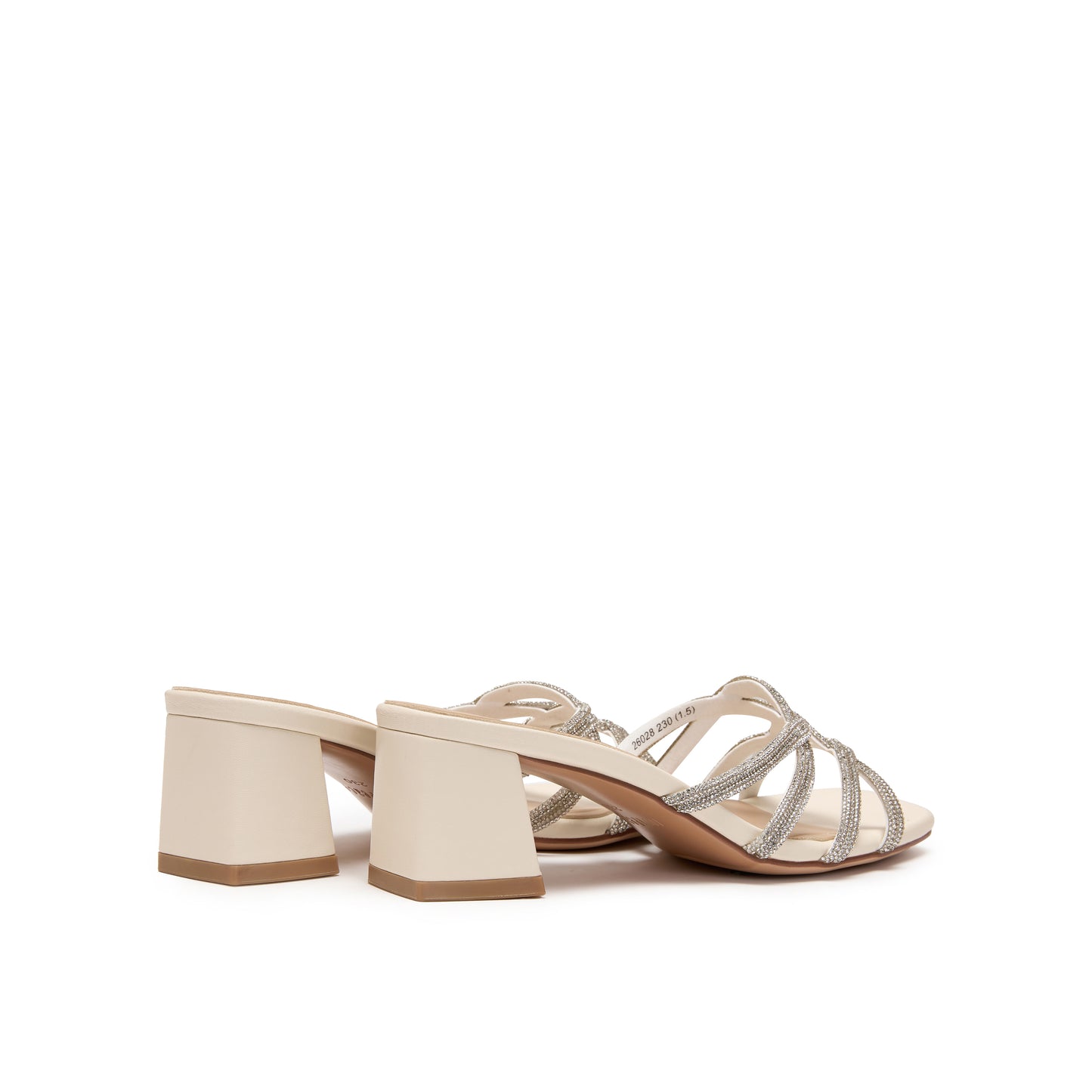 Embellished Strap Blocked-heel Slippers