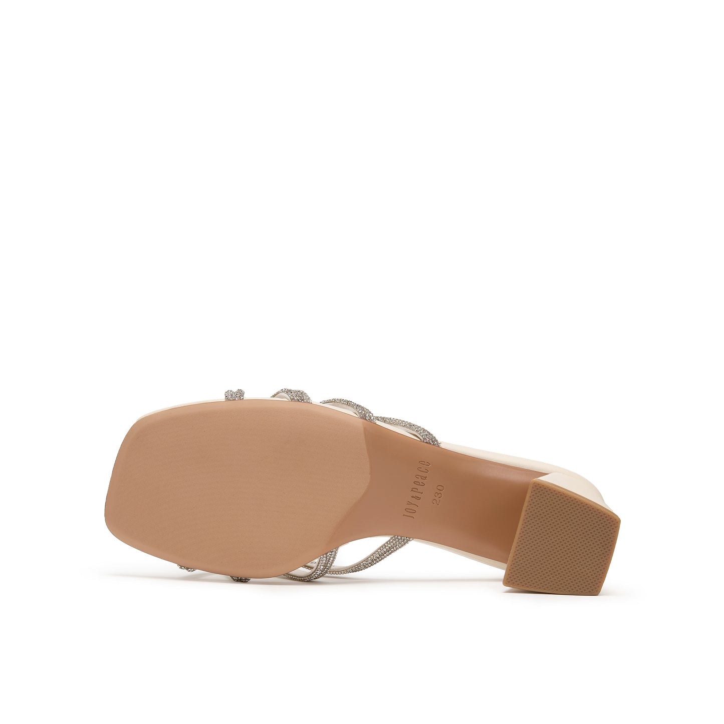 Embellished Strap Blocked-heel Slippers