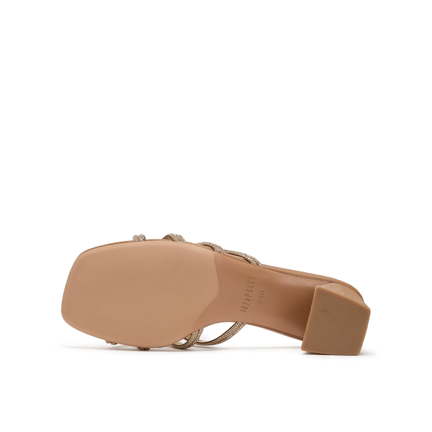 Embellished Strap Blocked-heel Slippers