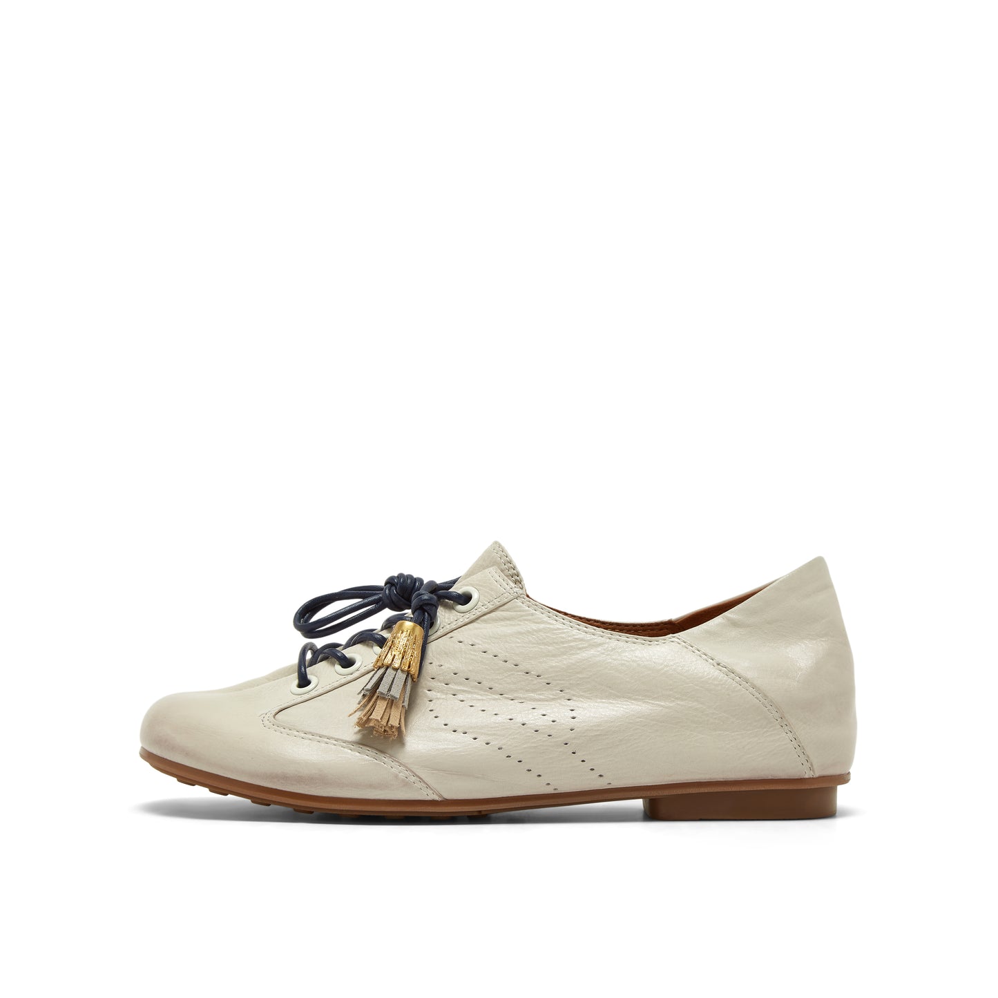 Retro Washed Leather Sneakers