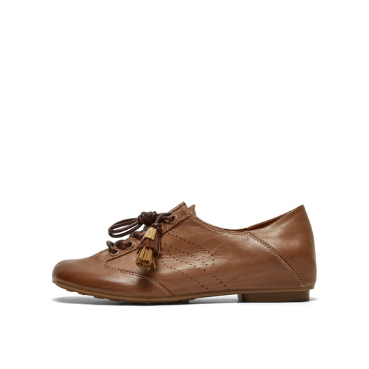 Retro Washed Leather Sneakers