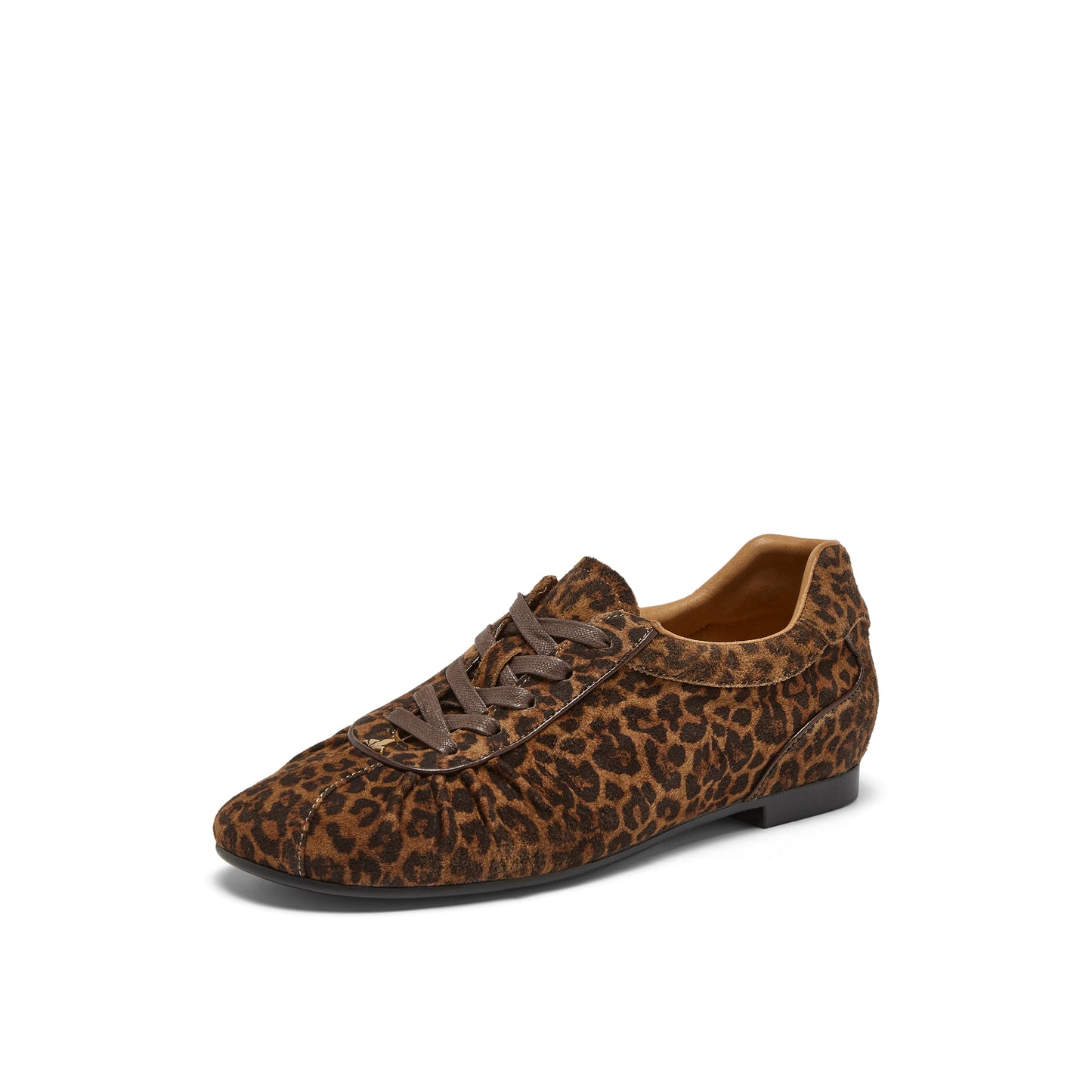 Leopard Printed Lace-up Oxford
