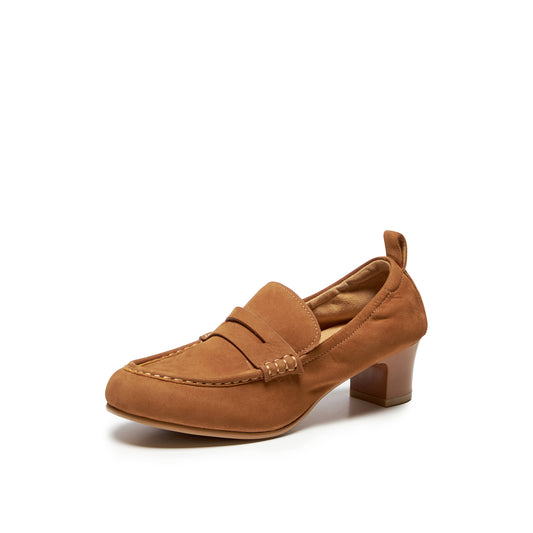 Retro Block Heel Loafers