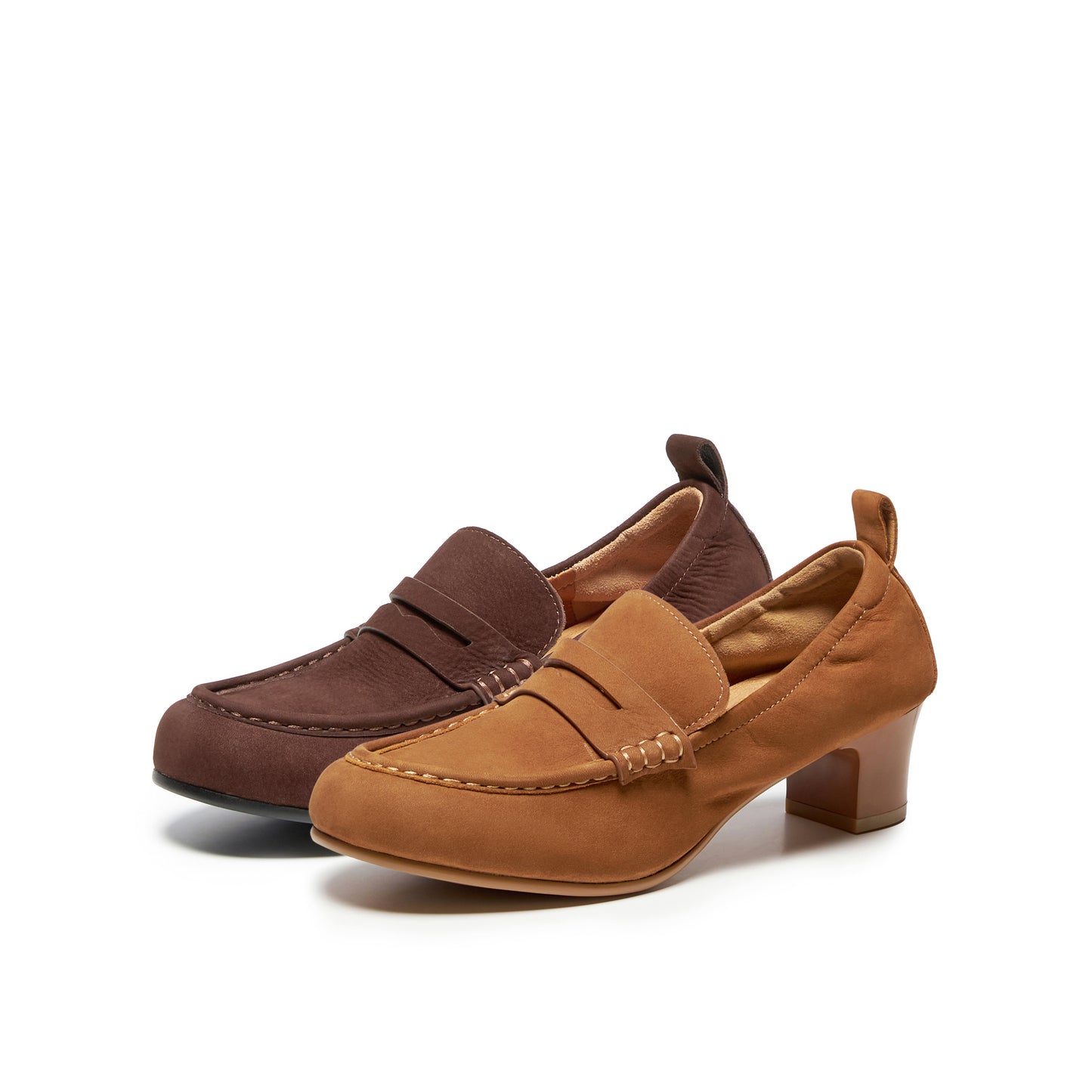 Retro Block Heel Loafers